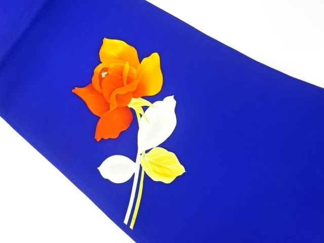 JAPANESE KIMONO / VINTAGE NAGOYA OBI / SHIOZE / KINSAI / FLOWERS
